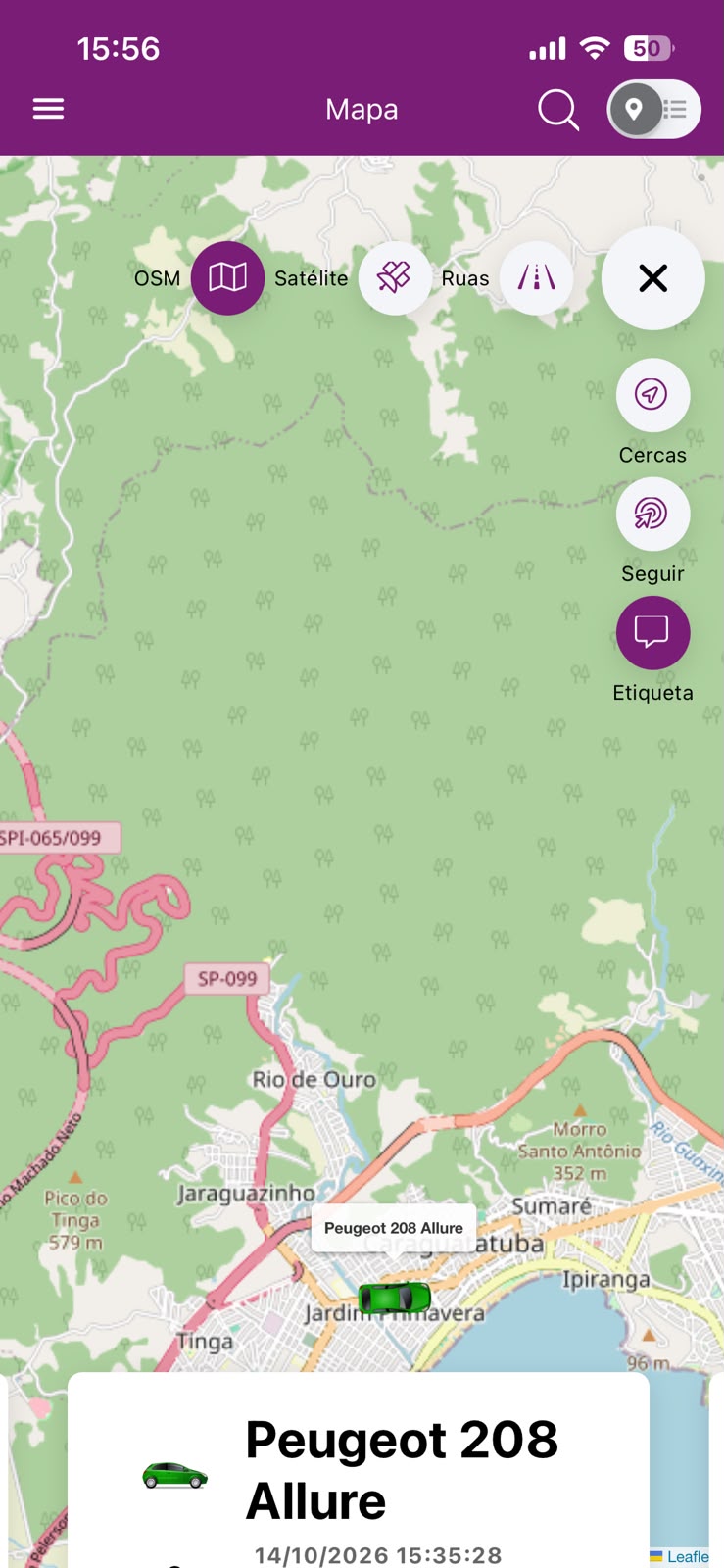 Mapa em tempo real com satélite e rotas Mapeia